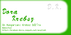dora krebsz business card